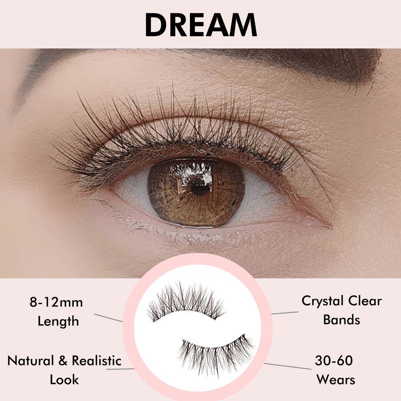 Clear and Transparent False Strip Eyelash Bands - Dream - Youthphoria ...