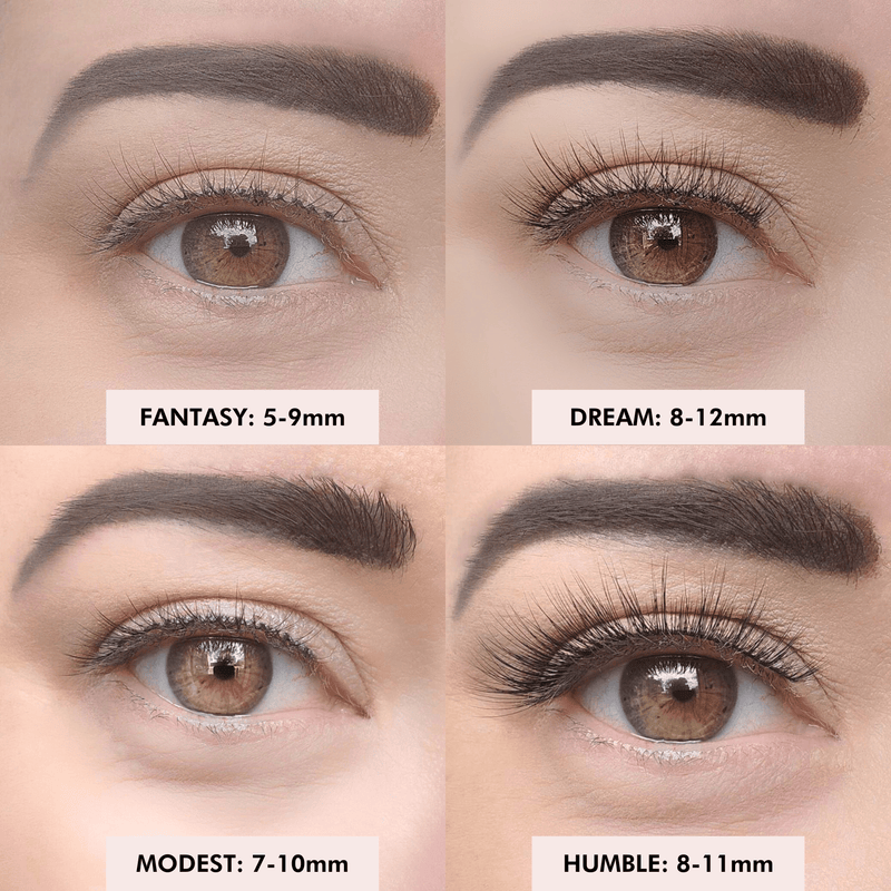 Fantasy clear band lashes with clear eyeliner pen comparison - Youthphoria Australia
