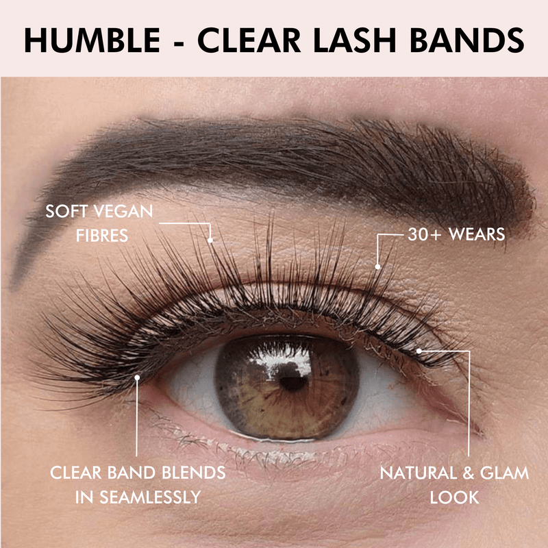 elegant and natural false  strip lashes extensions stick on adhesive - Youthphoria Australia