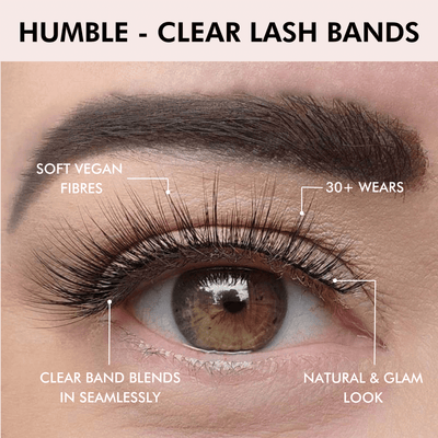 Humble Clear band transparent long wearing chemotherapy eyelash extensions - Youthphoria Australia