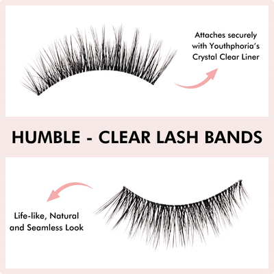 subtle and natural false  strip lash extensions stick on adhesive - Youthphoria Australia