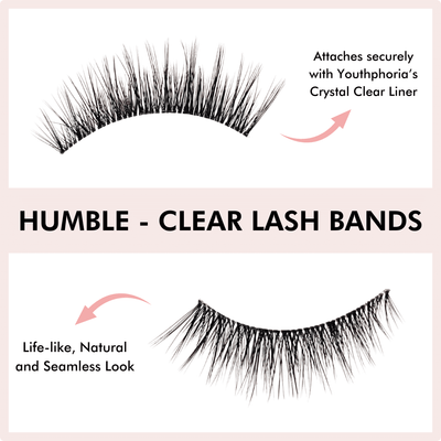 realistic and natural false  strip lashes extensions stick on adhesive - Youthphoria Australia