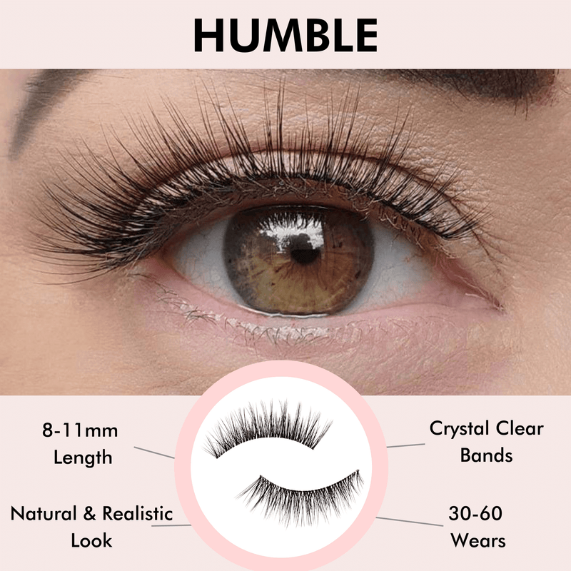 humble clear band transparent seamless lashes for alopecia, cancer, chemotherapy , trichotillomania, lash loss - Youthphoria Australia false lash experts