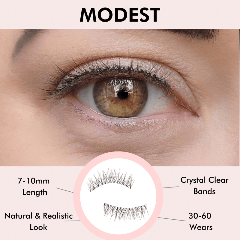 Youthphoria Best Clear Band Eyelashes for Natural Look - Natural Classic Melbourne Youthphoria