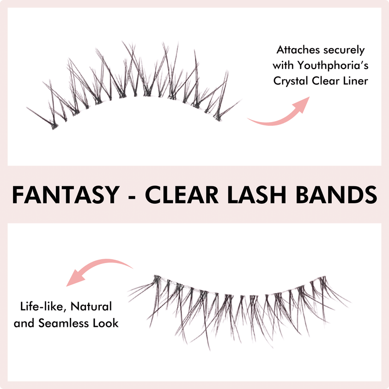 Fantasy false strip lashes with clear eyeliner pen - Youthphoria Australia